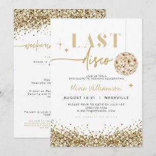 Invitation Fin de semaine de la discothèque Dernier d'or REGI