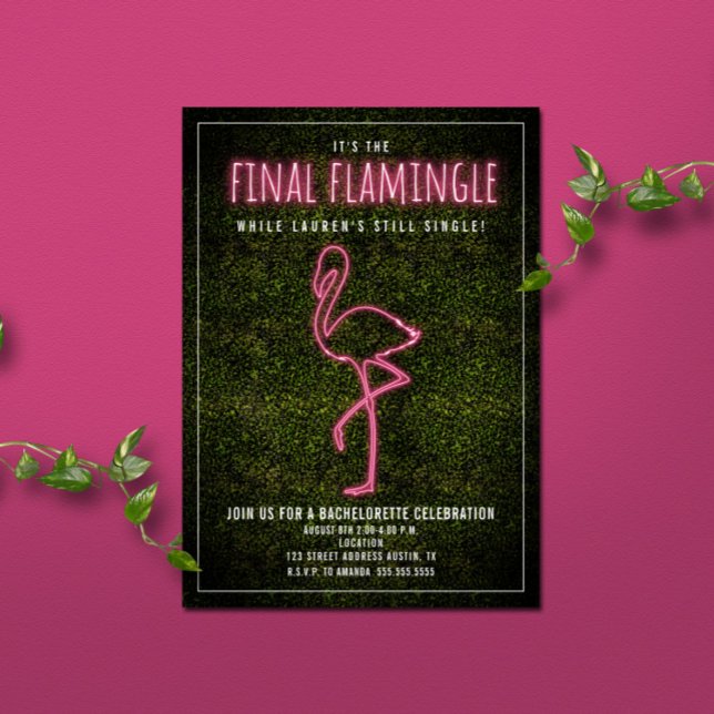 Invitation Fin de semaine de la soirée flamingle (Créateur téléchargé)