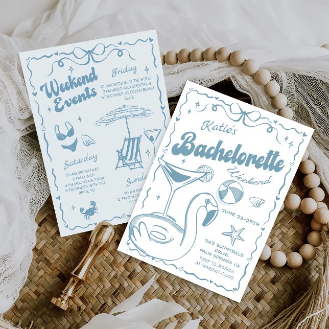 Invitation Fin de semaine du Dernier toast de plage (Créateur téléchargé)