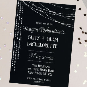 Invitation Fin de semaine Glitz & Glam Diamond Bachelorette