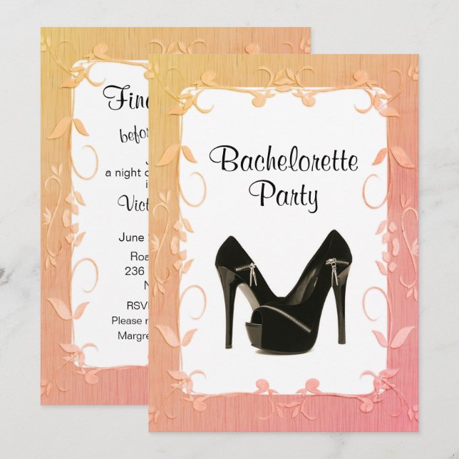 Invitation finale du Fling Bachelorette Party (Devant / Derrière)