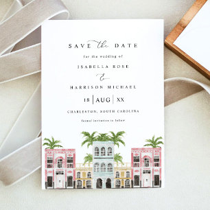 Invitation FIONA Watercolor Charleston SC Enregistrer la date