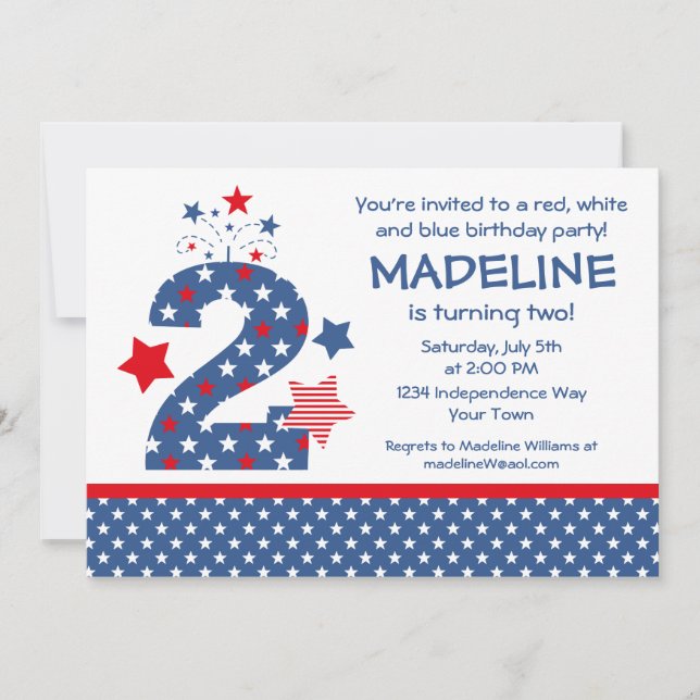 Invitation Firecracker 2e anniversaire (Devant)