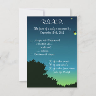 Invitation Fireflies R.S.V.P 3,5 x 5 / Mason Jar