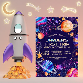 Invitation First Trip Around the Sun Galaxy Outer Space