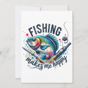 Invitation Fisher Gift Pêche Me Rend Heureux