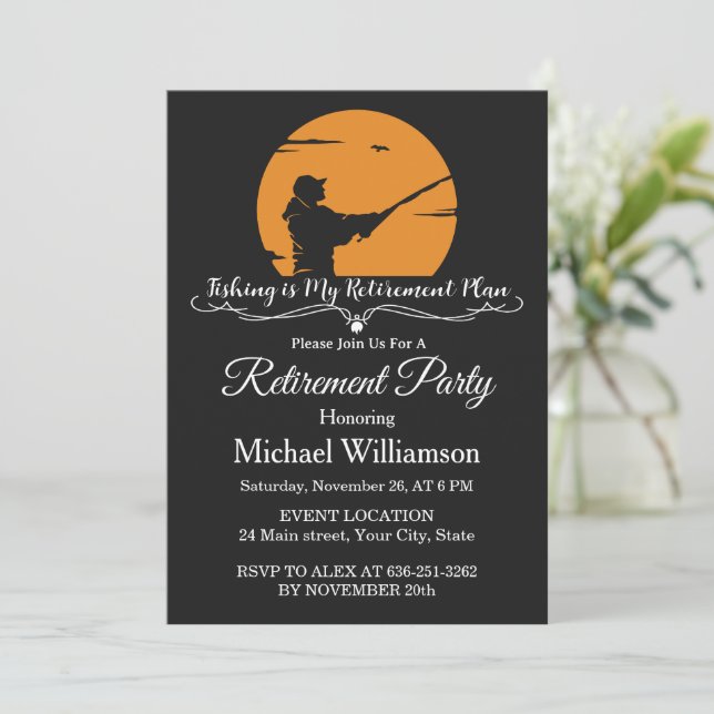 Invitation Fishing Retirement Party (Debout devant)