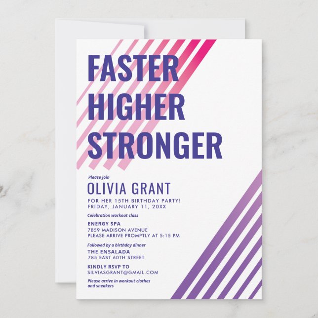 Invitation Fitness (Devant)