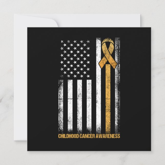 Invitation Flag Childhood Cancer Awareness Gift (Devant)