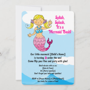 Invitation Flamande personnalisable Anniversaire Design Blond