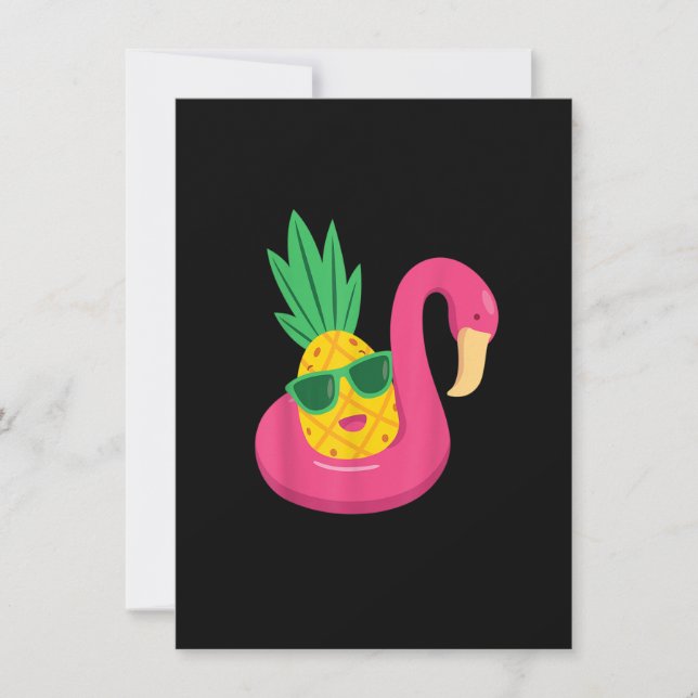 Invitation Flamant rose à l'envers de l'ananas Swinger Hommes (Devant)