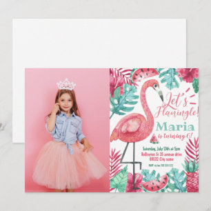 Invitation Flamant rose Anniversaire Flamant rose photo 