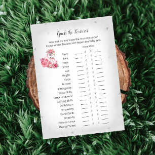Invitation Flamant rose Argent Ballerina Guess Baby Caractéri