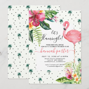Invitation Flamant rose Bachelorette à thème