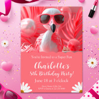 Flamant rose fête anniversaire pour enfants