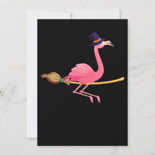 Invitation Flamant rose   Flamant rose Sorcière Drôle Hallowe