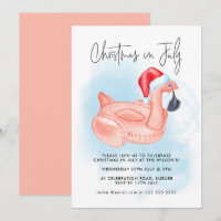 Flamant rose Noël En Juillet Piscine D'Été