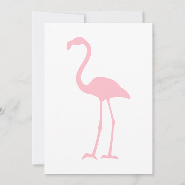 Invitation Flamant rose rose (Devant)