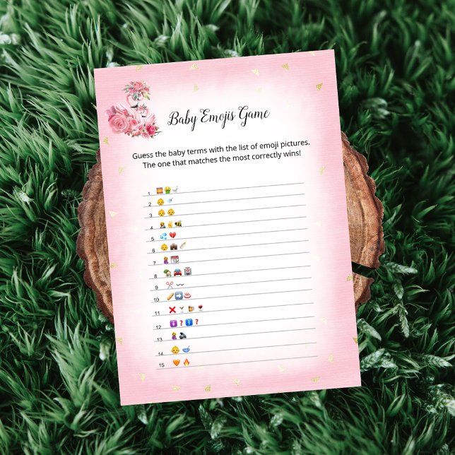 Invitation Flamant rose rose Ballerina Baby Emoji Pictures Je (Créateur téléchargé)