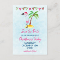 Flamant rose rose dans un chapeau de Santa | Enreg