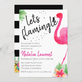 Invitation Flamingle Birthday Party