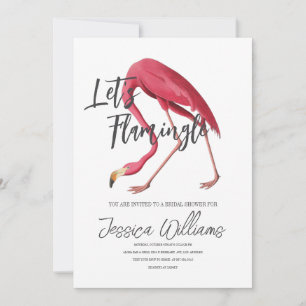 Invitation Flamingle ! Fête des mariées tropicale Bash