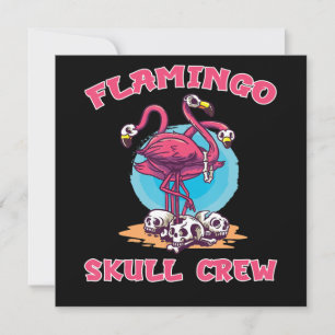 Invitation Flamingo   Flamingo Skull Crew Halloween Costume