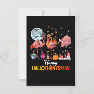 Invitation Flamingo Flamingo Thanksgiving Halloween Noël