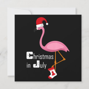 Invitation Flamingo Noël du Flamingo en Juillet Fête Drôle