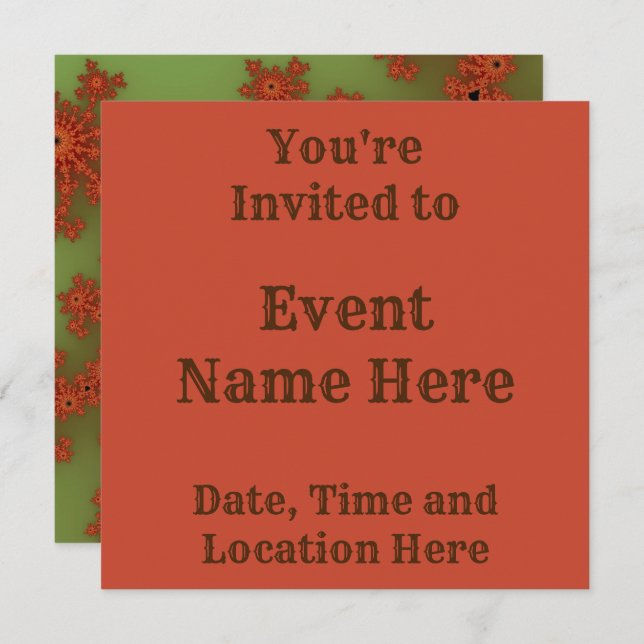 Invitation Flamme d'automne (Devant / Derrière)