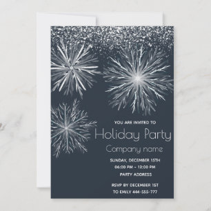 Invitation Flamme de neige de couleur d'aquarelle moderne Fêt