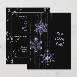 Invitation Flamme de neige de Noël et fête du diamant