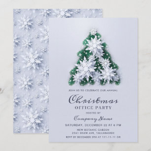 Invitation Flammes de neige 3D Noël Fête d'entreprise