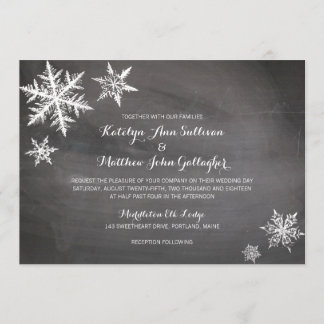 Invitation Flammes de neige gelées d'hiver | MARIAGE