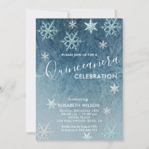 Invitation Flammes de neige Quinceañera Invitat