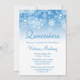 Invitation Flèche de neige Bleu Blanc Hiver Merveilles Quince