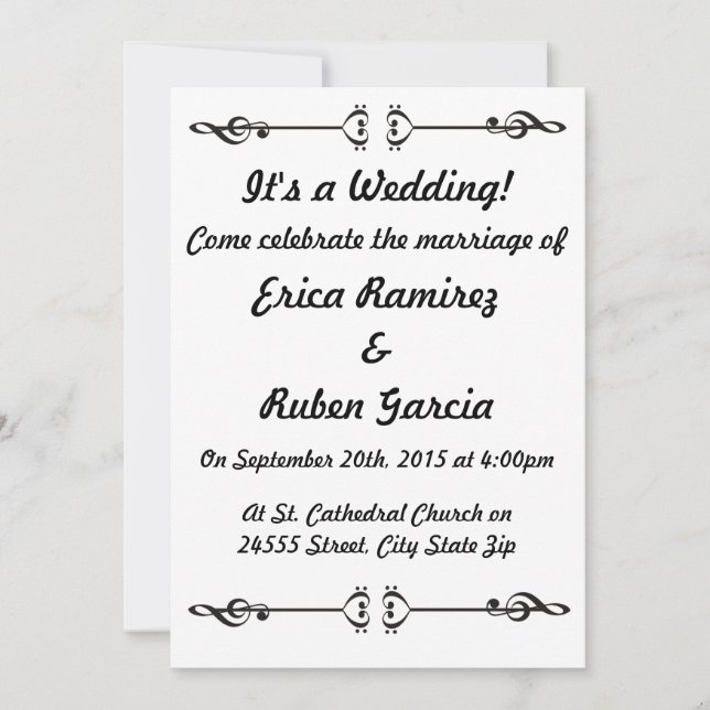 Invitation Flèche musicale (Devant)