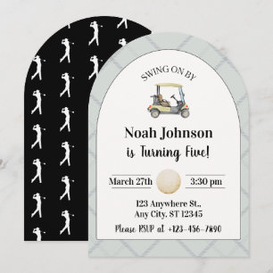 Invitation Flèche sur le terrain de golf de Boy's 5th Birthda