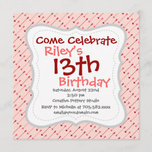 Invitation Flèches de l'Heureuse Sainte-Valentin Cupid rouge 