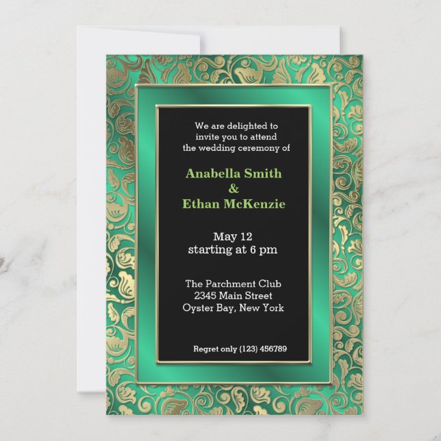 Invitation Flèches d'or * choisir la couleur arrière - plan (Devant)