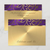 Flèches quinceanera violet et filigree or