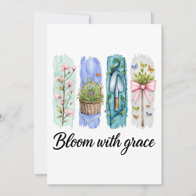 Invitation Fleur avec Grace Garden Floral Art (Devant)