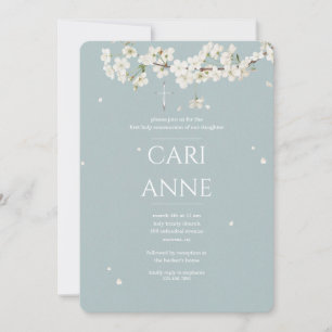 Invitation Fleur Blanche Religieuse