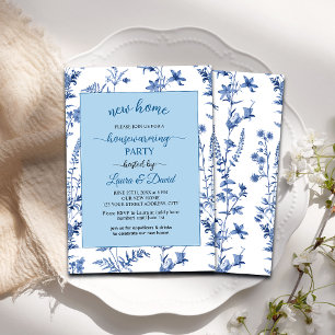 Invitation Fleur bleu français Nouveau Fête de la Maison