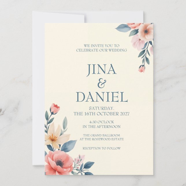 Invitation Fleur bouillante (Devant)