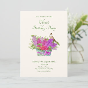 Invitation Fleur bouquet anniversaire