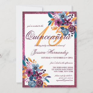 Invitation Fleur d'aquarelle de la moutarde de Bourgogne Quin