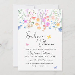 Invitation Fleur de bébé Fête de bébé florale