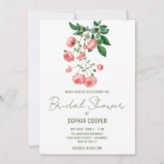 Invitation Fleur de Camélia à l'aquarelle | Baby Shower de ma