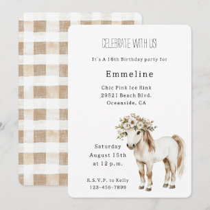 Invitation Fleur de Cheval 16e Anniversaire